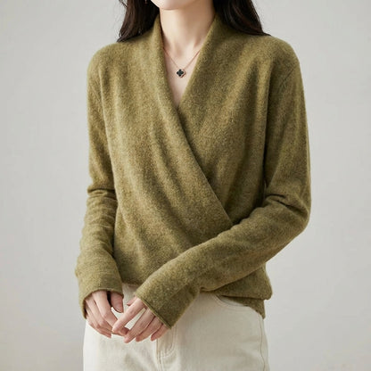 Soft Cozy Knit Wrap Sweater