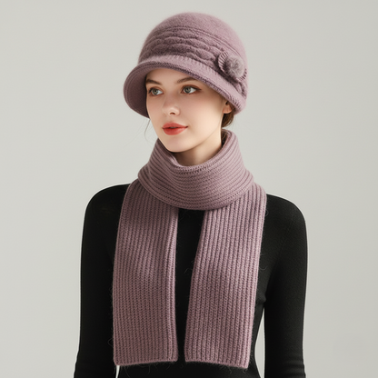 Soft Knit Winter Cloche Hat with Pom Pom Detail - Nocini