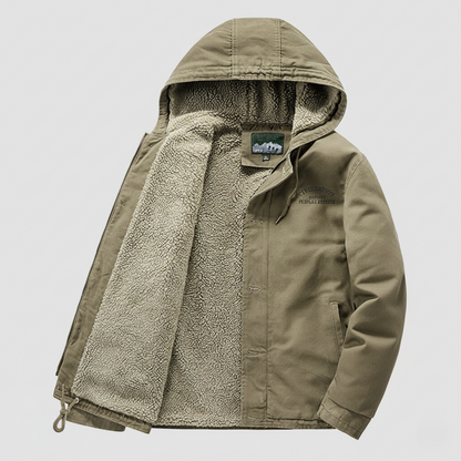 Warm Fleece Lined Hoodie Coat - Nocini