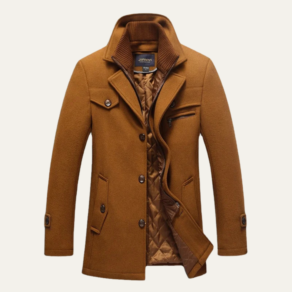 Warm Waterproof Men's Wool Winter Jacket - Nocini