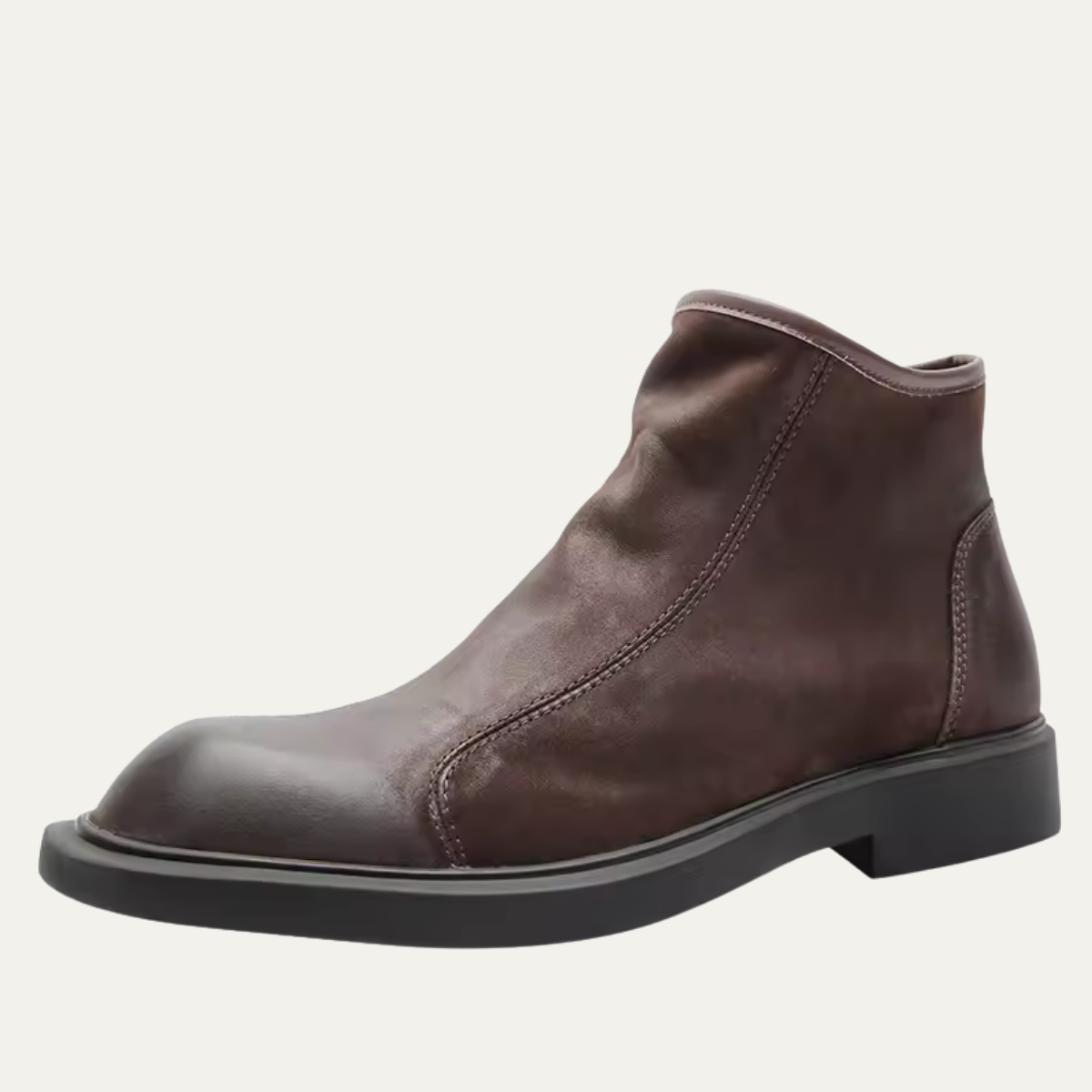 Insulated Men's Faux Leather Ankle Boots with Zip - Nocini