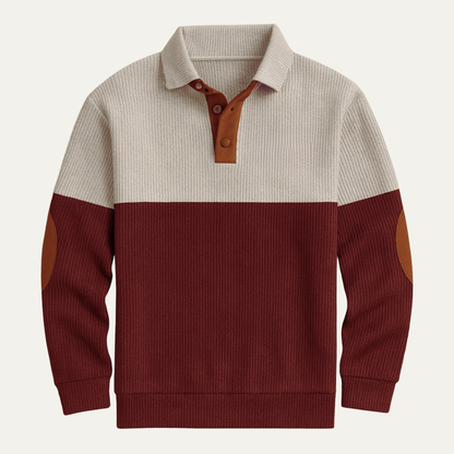 Rustic Mens Corduroy Patch Elbow Sweater - Nocini