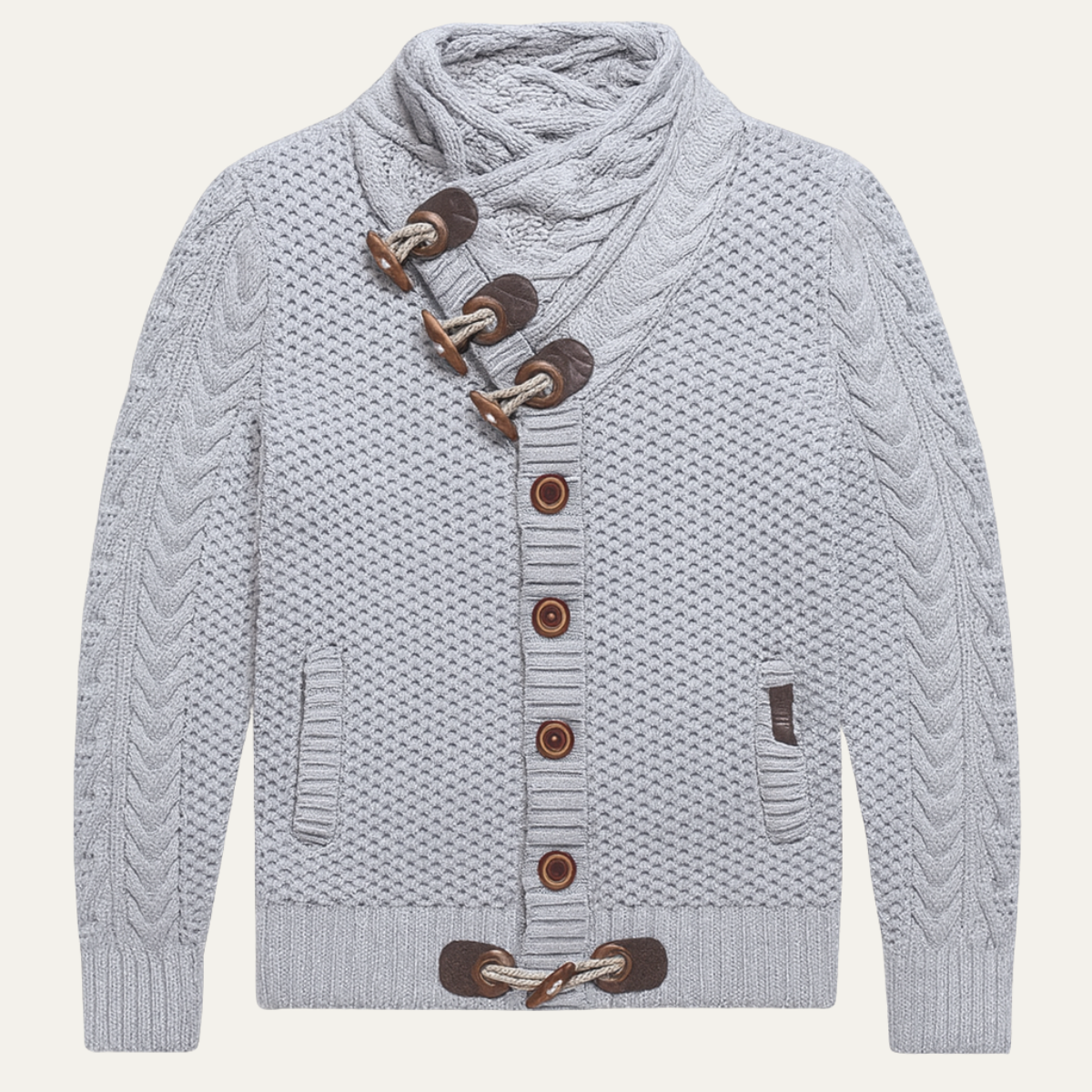 Warm Mens Knitted Button Cardigan Sweater - Nocini