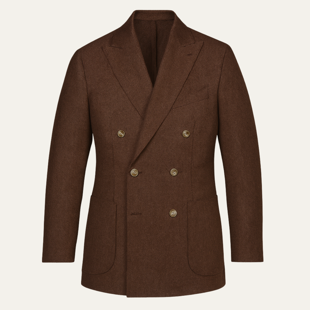 Classic 2 Piece Brown Business Suit for Men - Nocini