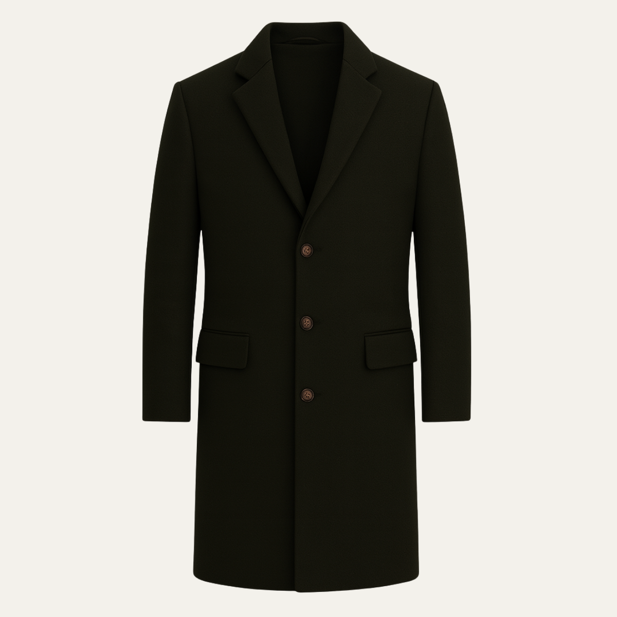 Stylish Men's Wool Blend Single Button Coat - Nocini
