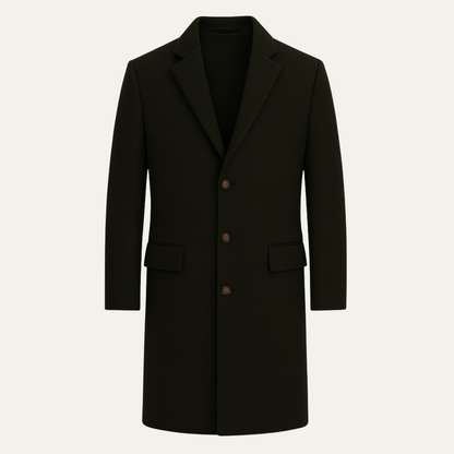 Stylish Men's Wool Blend Single Button Coat - Nocini