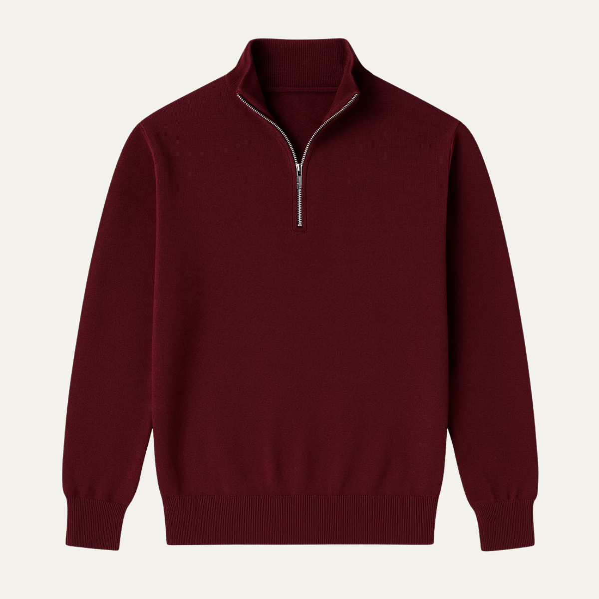 Stylish Mens Quarter Zip Knit Sweater - Nocini