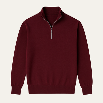 Stylish Mens Quarter Zip Knit Sweater - Nocini