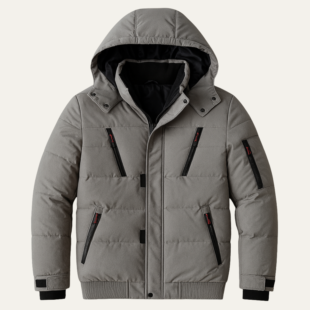 Insulated Men's Padded Hooded Down Jacket - Nocini