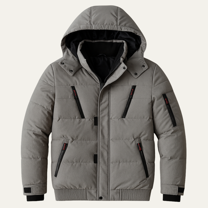 Insulated Men's Padded Hooded Down Jacket - Nocini