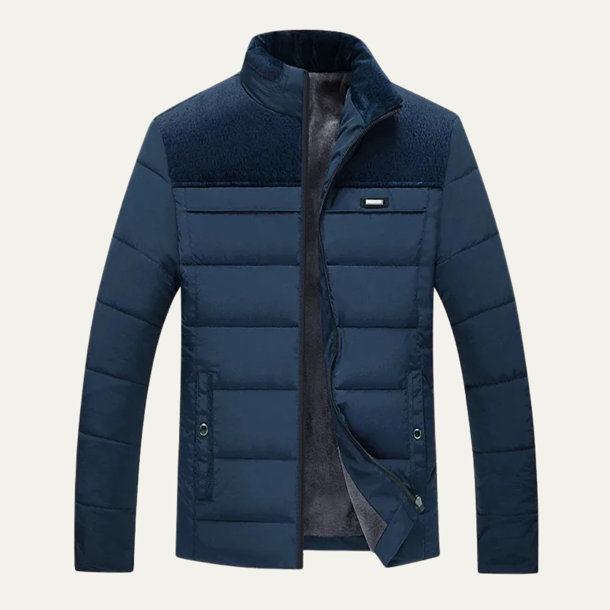 Warm Men's Padded Puffer Zip Jacket