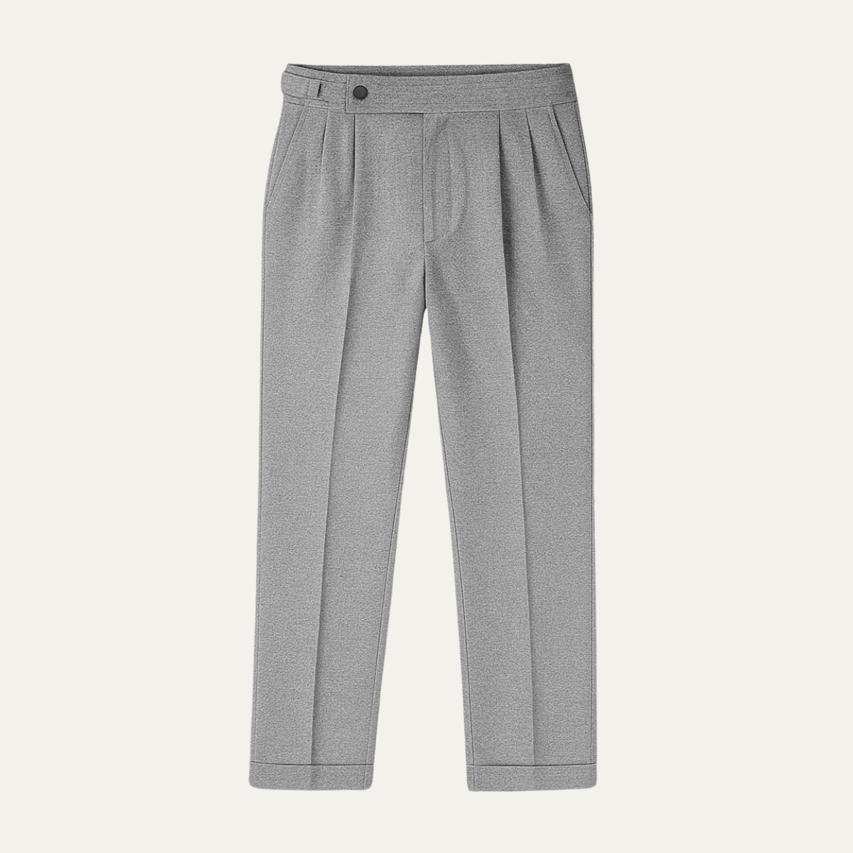 Classic Men's Grey Formal Pleated Trousers - Nocini