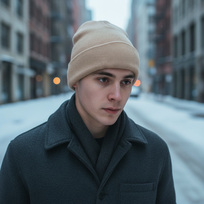 Warm Cable Knit Beanie Hat - Pexav
