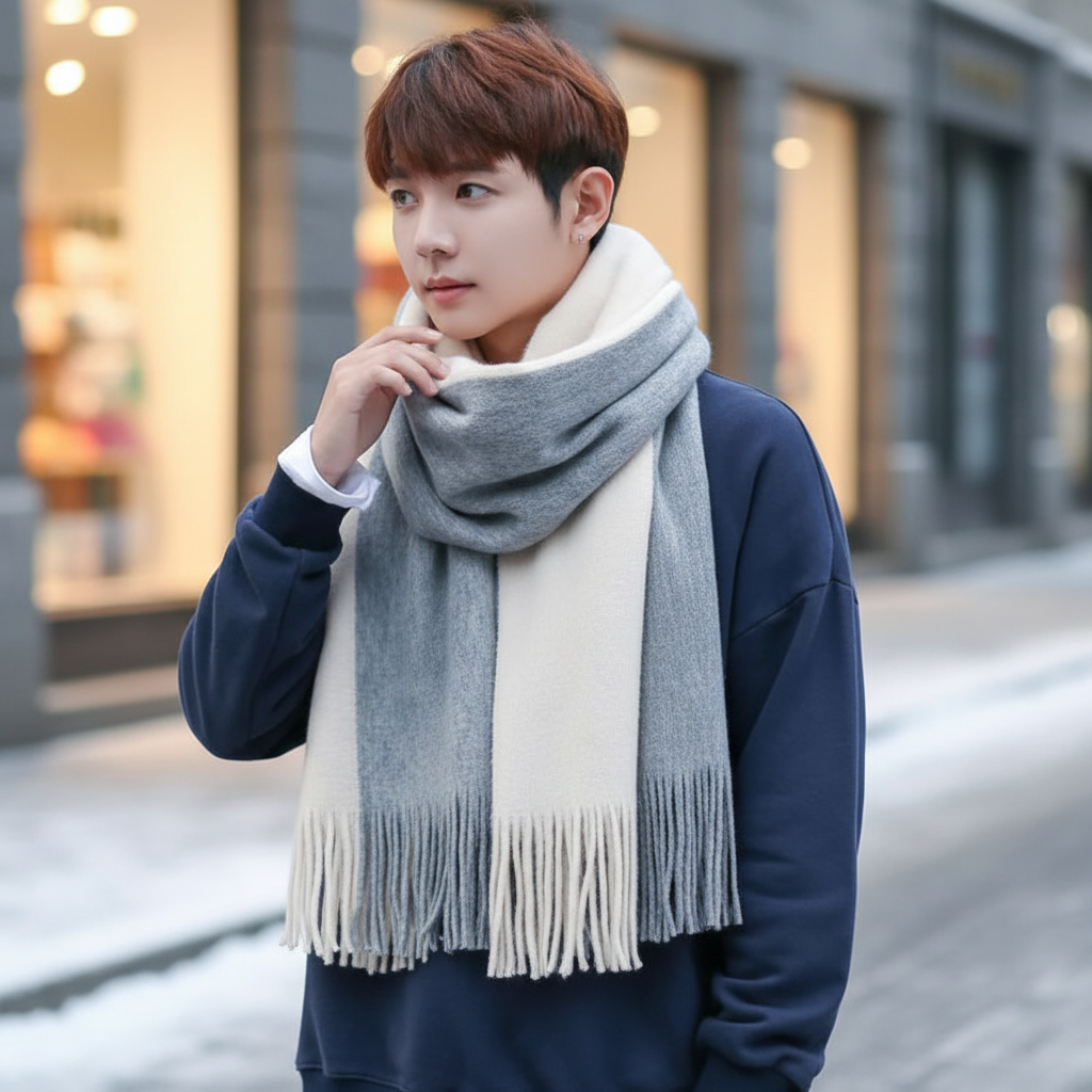 Soft Fringed Scarf in Flush Pink - Pexav