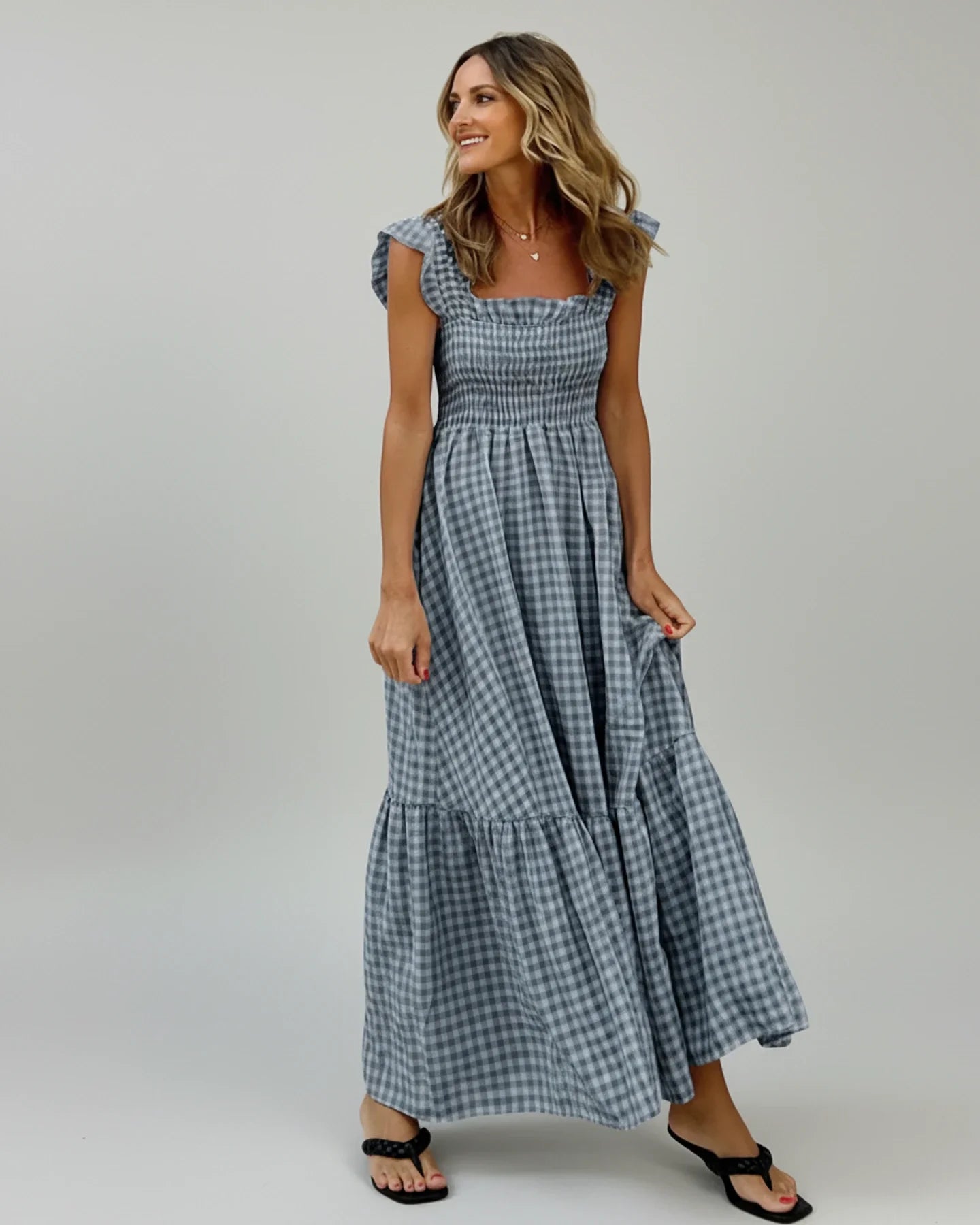 Classic Red Plaid Sundress for Women
