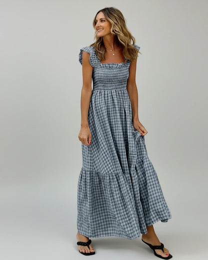 Classic Red Plaid Sundress for Women