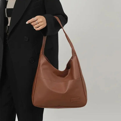 Elegant Faux Leather Tote Shoulder Bag