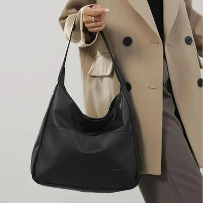 Elegant Faux Leather Tote Shoulder Bag