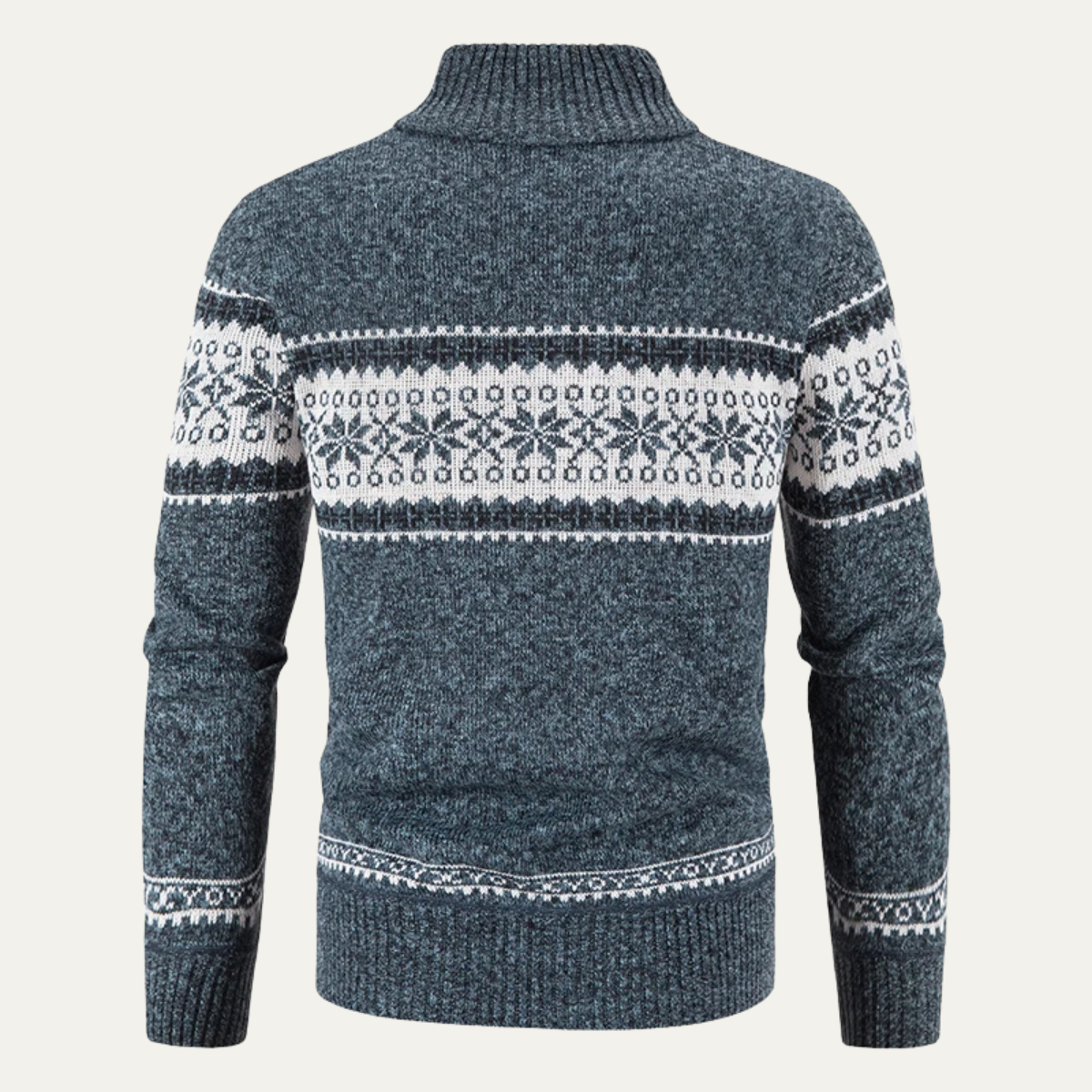 Cozy Men's Wool Blend Zipper Sweater Cardigan
