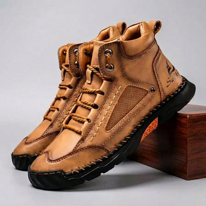 Durable Tan Ankle Boots for Men - Nocini