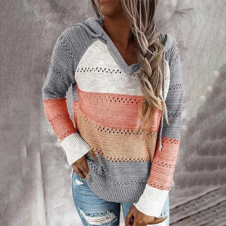 Casual V-Neck Knit Sweater for Women - Nocini