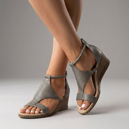 Comfortable Vegan Wedge Sandals with Soft Insoles
