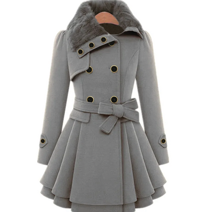 Classic Women's Wool Overcoat