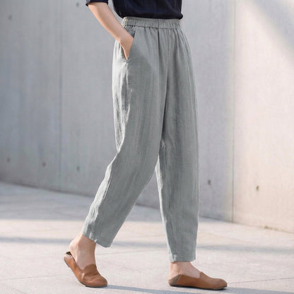 Comfortable Slim Fit Ankle Pants with Pockets