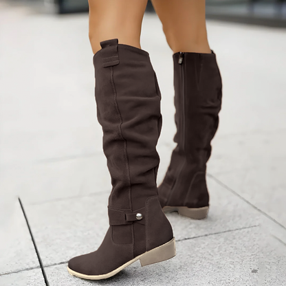 Comfortable Suede Mid Calf Boots