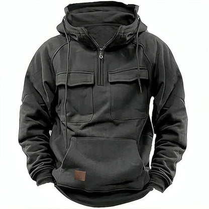 Men's Casual Hoodie with Pockets and Adjustable Hood