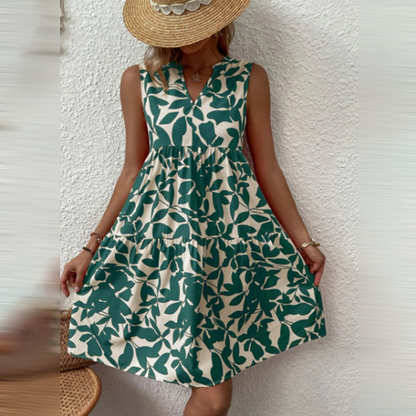 Women's V-Neck Summer Dress Loose Fit