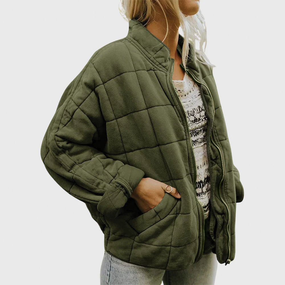 Warm Padded Zip Up Jacket - Nocini