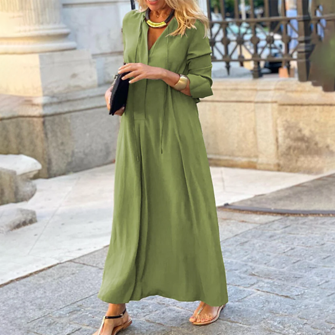 Comfy V-Neck Maxi Dress for Women