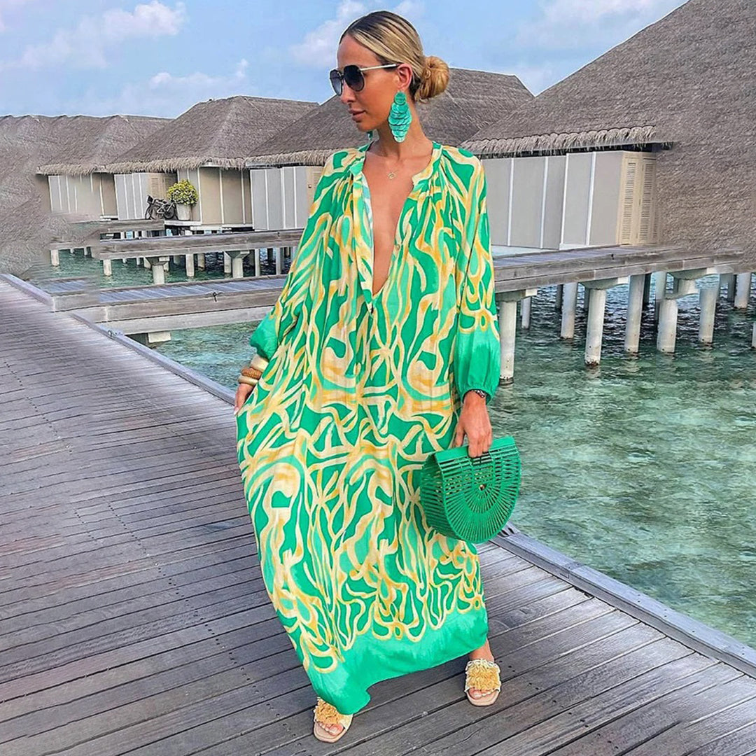 Relaxed Fit Women's Beach Maxi Dress - Nocini