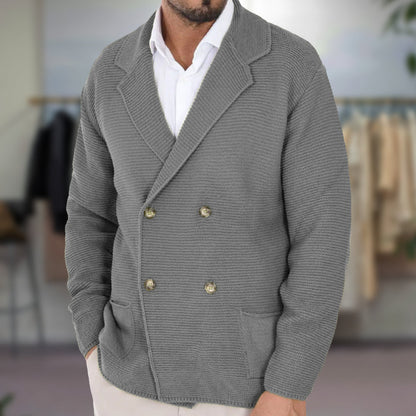 Classic Double Button Cardigan Sweater
