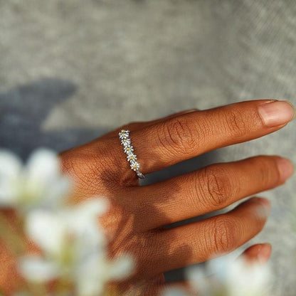 Flexible Sterling Floral Ring