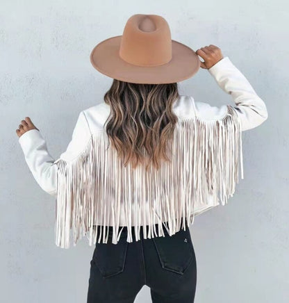 Edgy Suede Biker Jacket with Zip Front