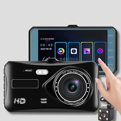 HD Dual Car Dash Cam with Night Vision & Wide Angle - Olytrend