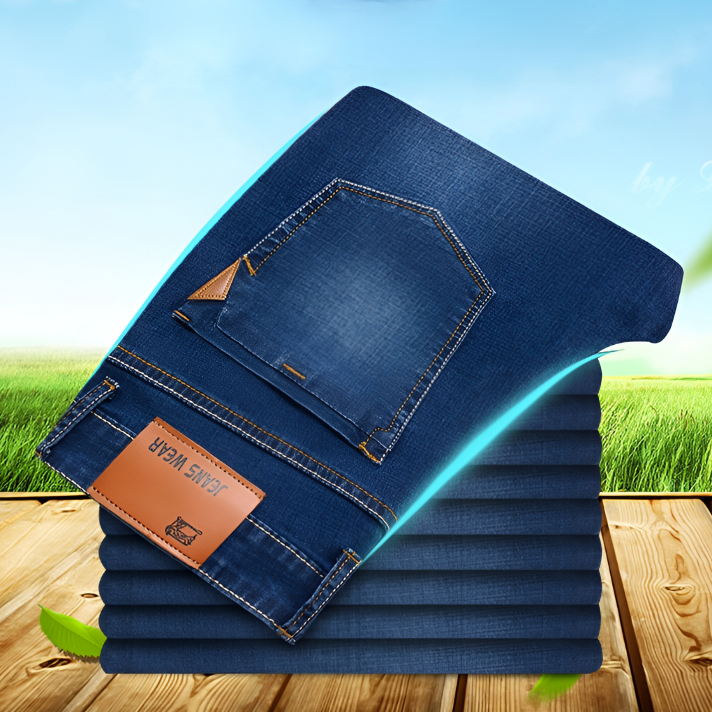 Classic Fit Mens Straight Jeans - Strong Cotton
