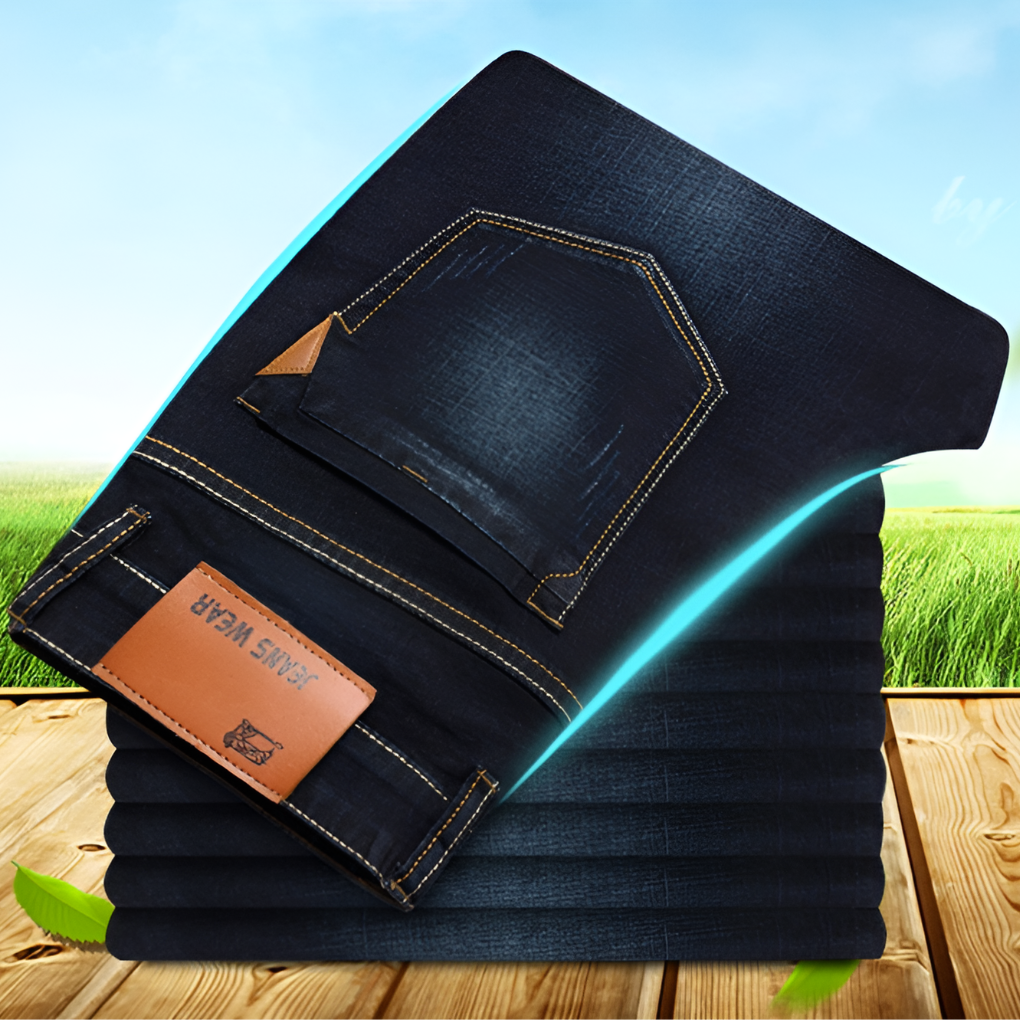 Classic Fit Mens Straight Jeans - Strong Cotton