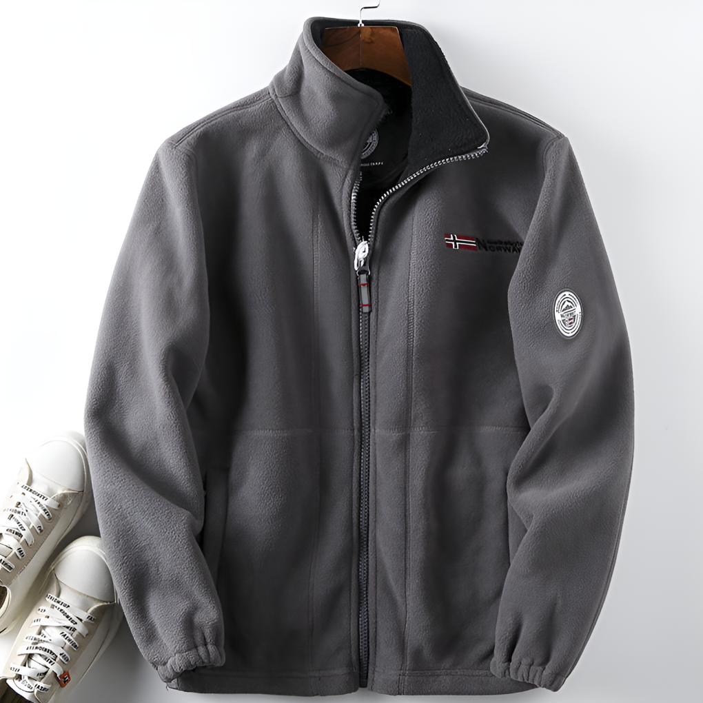 Relaxed Fit Mens Fleece Jacket - Olytrend