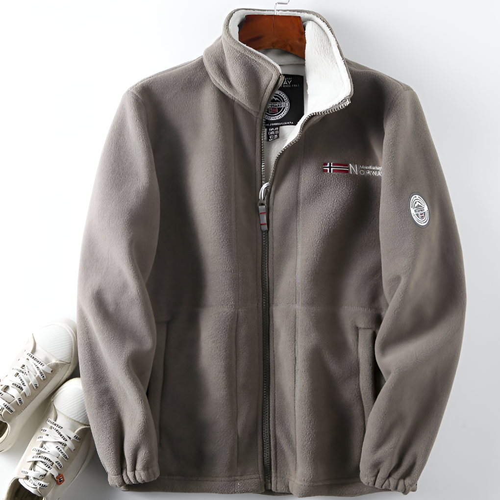 Relaxed Fit Mens Fleece Jacket