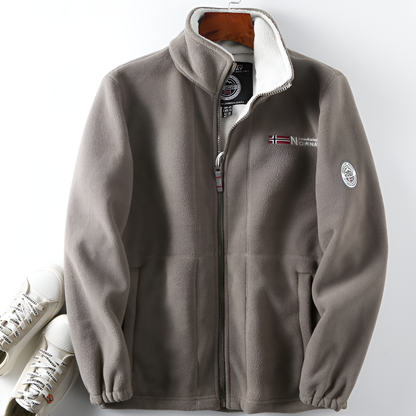 Relaxed Fit Mens Fleece Jacket