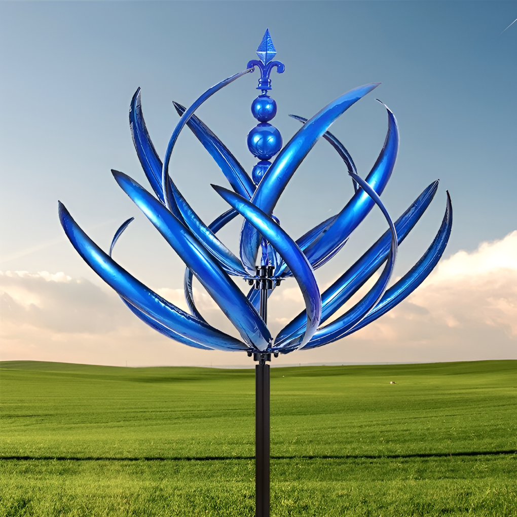 Modern Metal Spiral Mobile Art Sculpture
