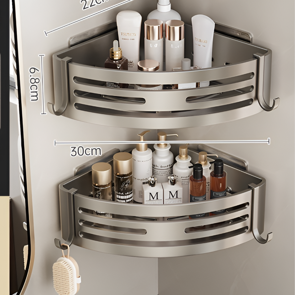 Space Saving 2-Tier Corner Shower Shelf - Olytrend