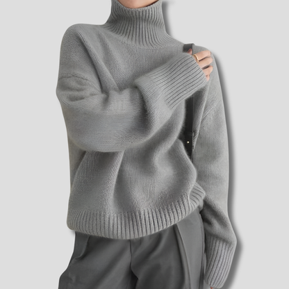 Warm High Neck Women's Thick Winter Sweater - Olytrend
