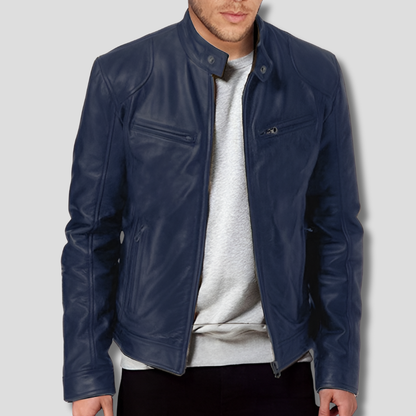 Classic Mens Leather Coat Stylish Everyday Wear