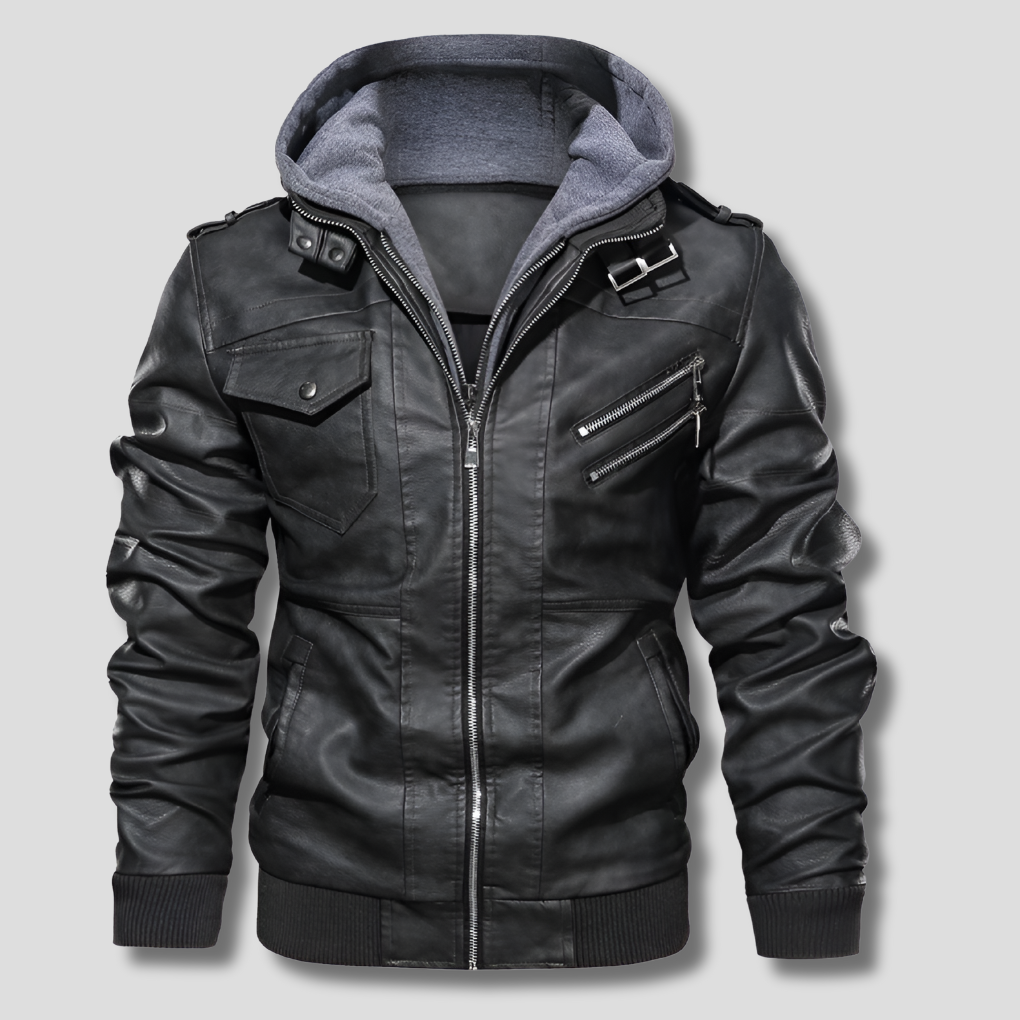 Classic Men's Real Leather Coat - Olytrend