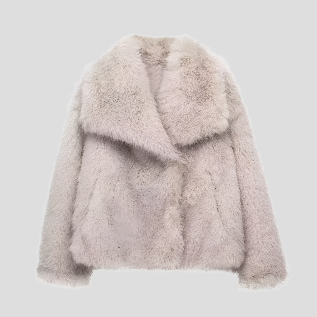 Luxury Synthetic Fur Coat - Olytrend
