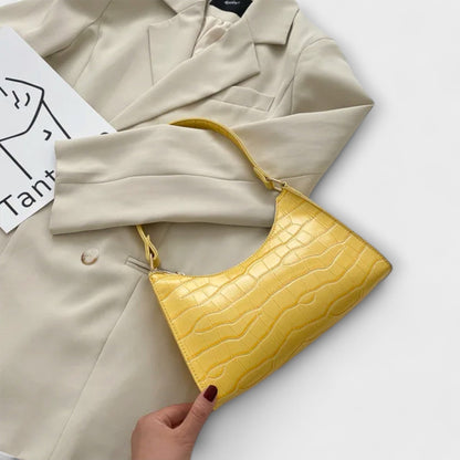 Glossy Faux Leather Handbag